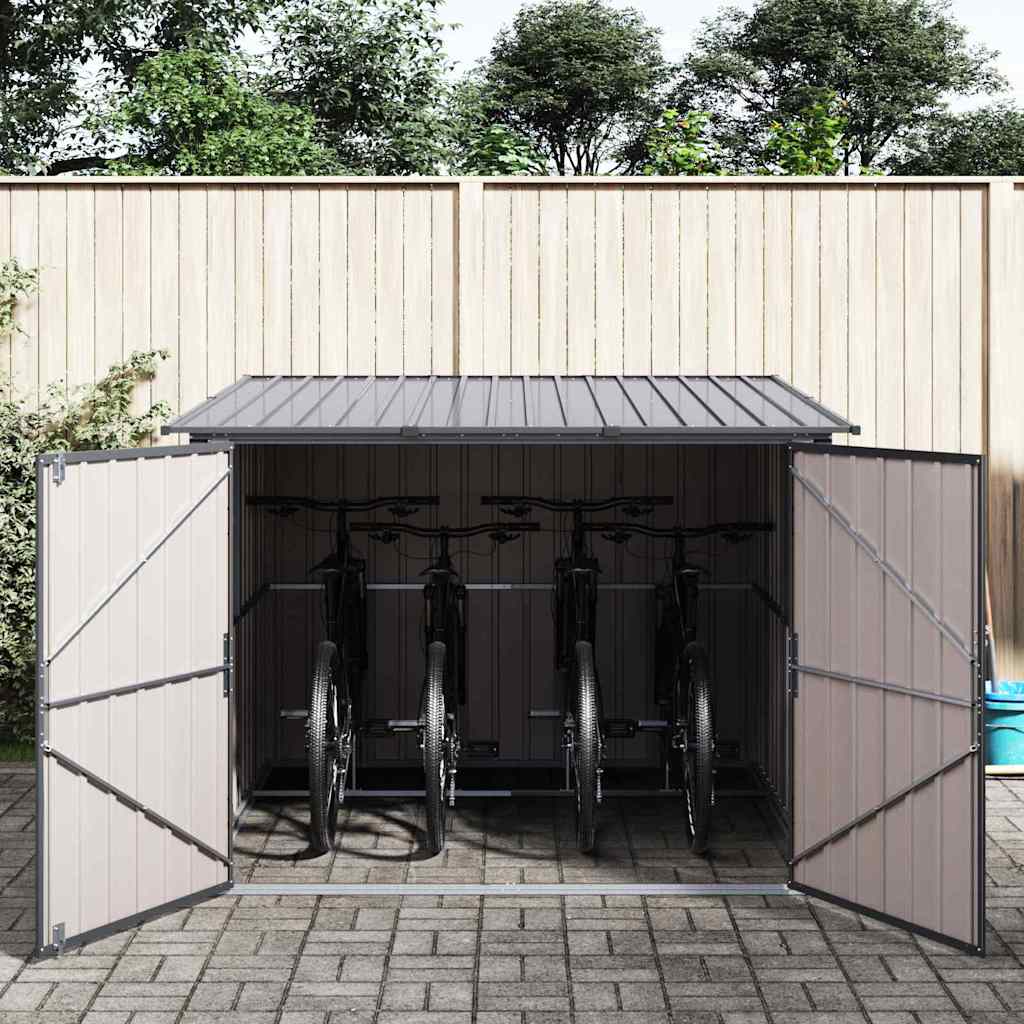 vidaXL Shed na rower 3 pcs Antracyt 216 x 207 x 158 cm Metal