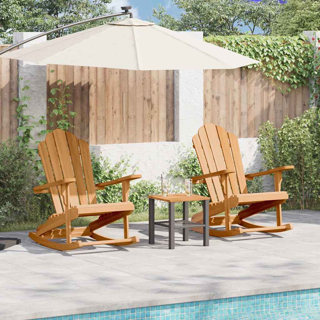 vidaXL Fotel bujany Adirondack 2 szt. Brązowy Lite drewno tekowe