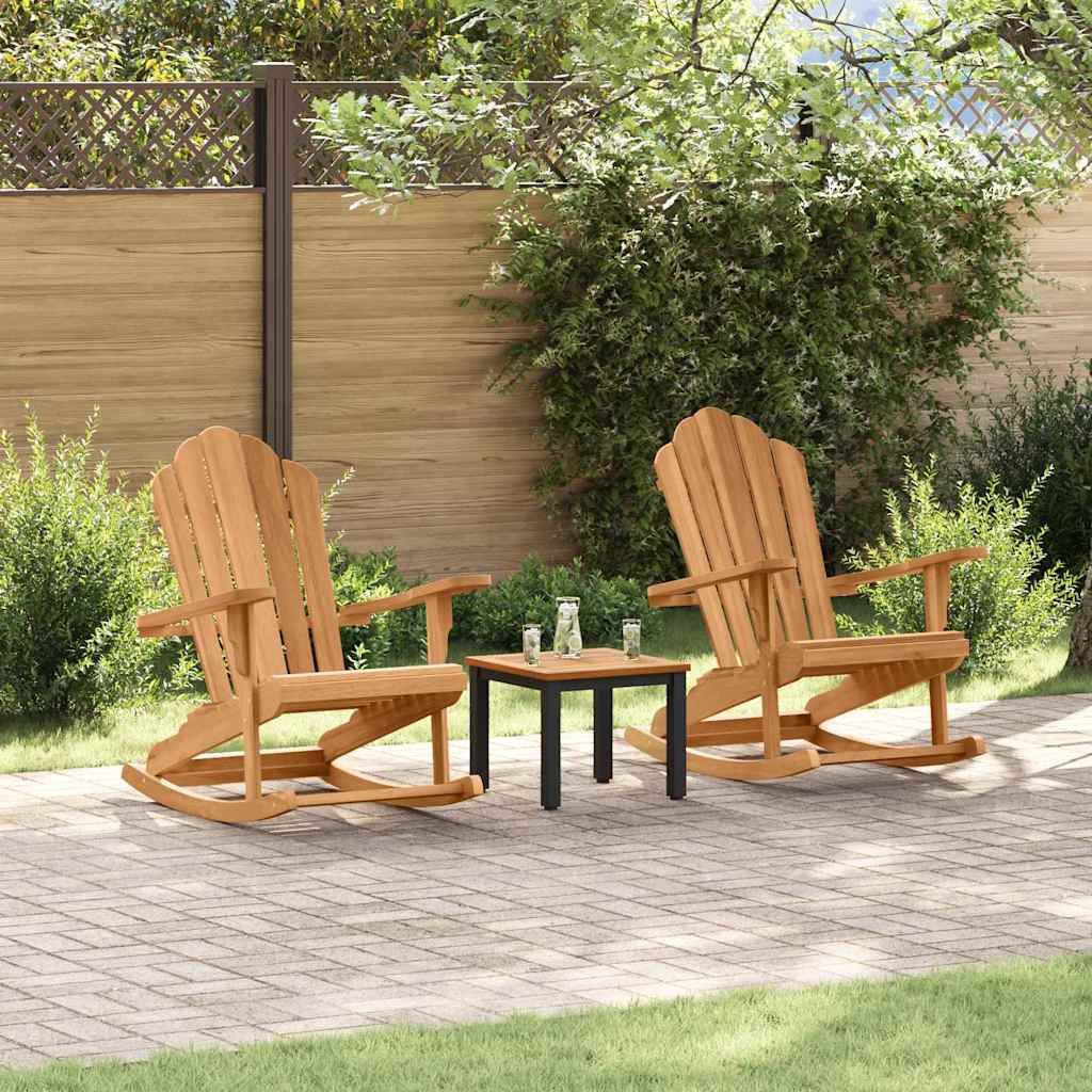 vidaXL Fotel bujany Adirondack 2 szt. Brązowy Lite drewno tekowe