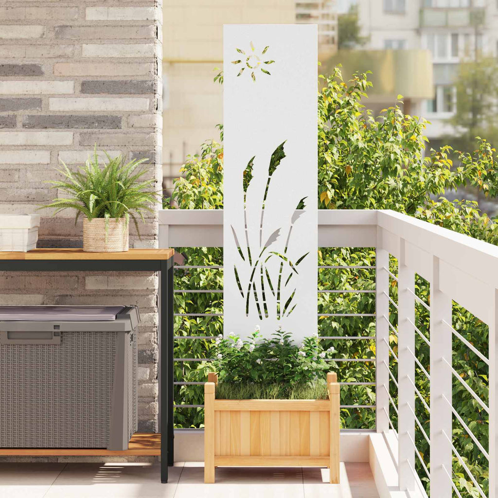 vidaXL Ekran zapewniający prywatność w ogrodzie Biały 32 x 140 cm