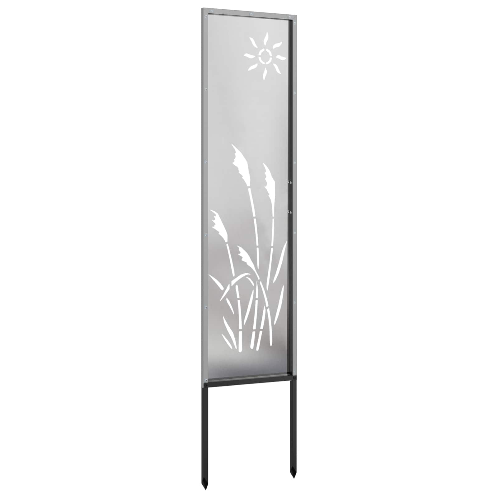 vidaXL Ekran zapewniający prywatność w ogrodzie Srebrny 32 x 140 cm