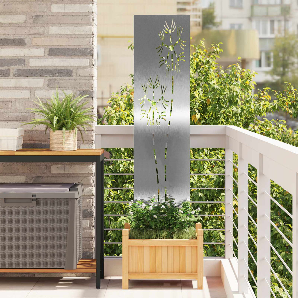 vidaXL Ekran zapewniający prywatność w ogrodzie Srebrny 32 x 140 cm