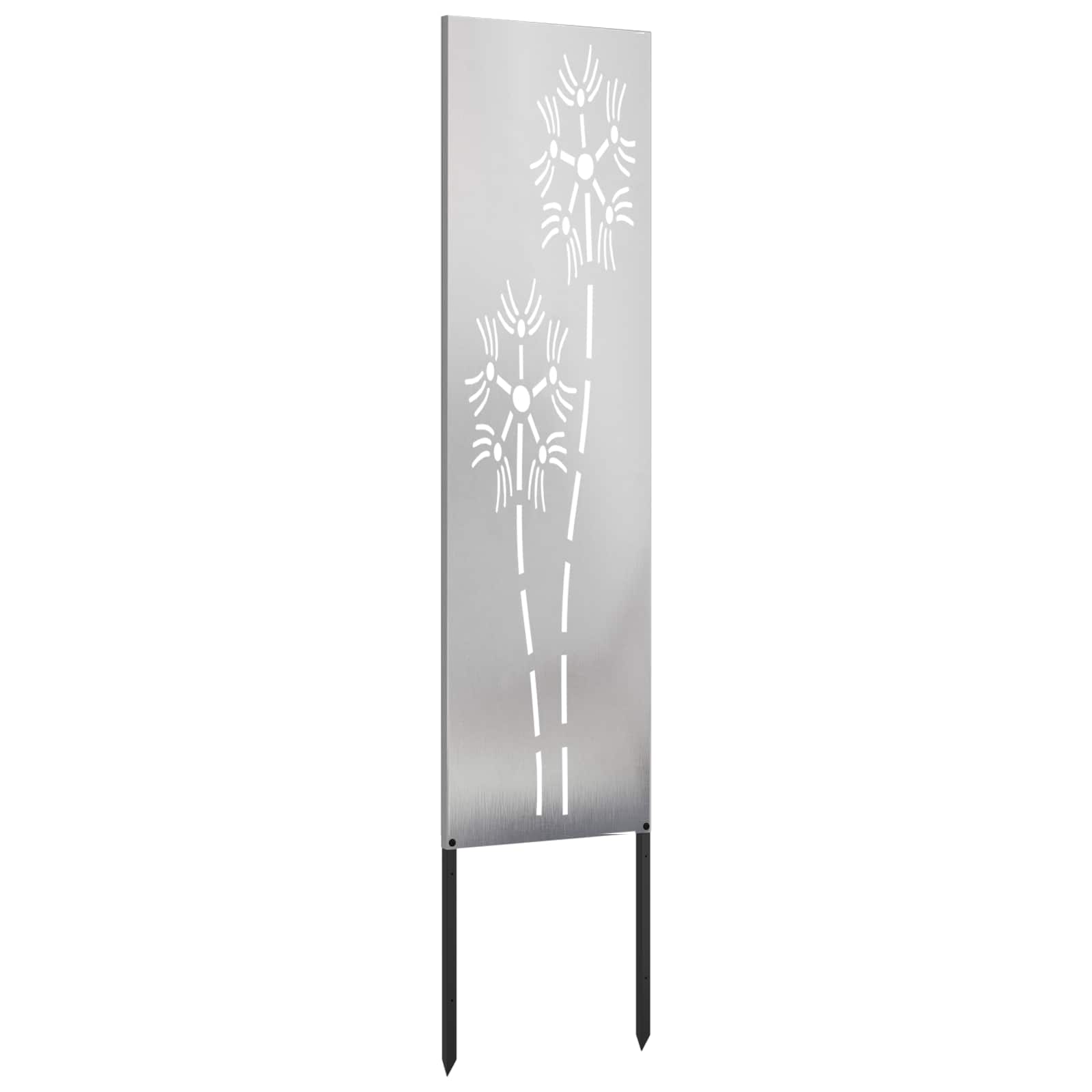 vidaXL Ekran zapewniający prywatność w ogrodzie Srebrny 32 x 140 cm