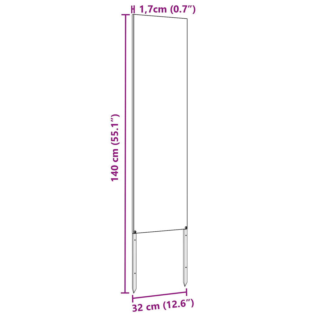 vidaXL Ekran zapewniający prywatność w ogrodzie Biały 32 x 140 cm