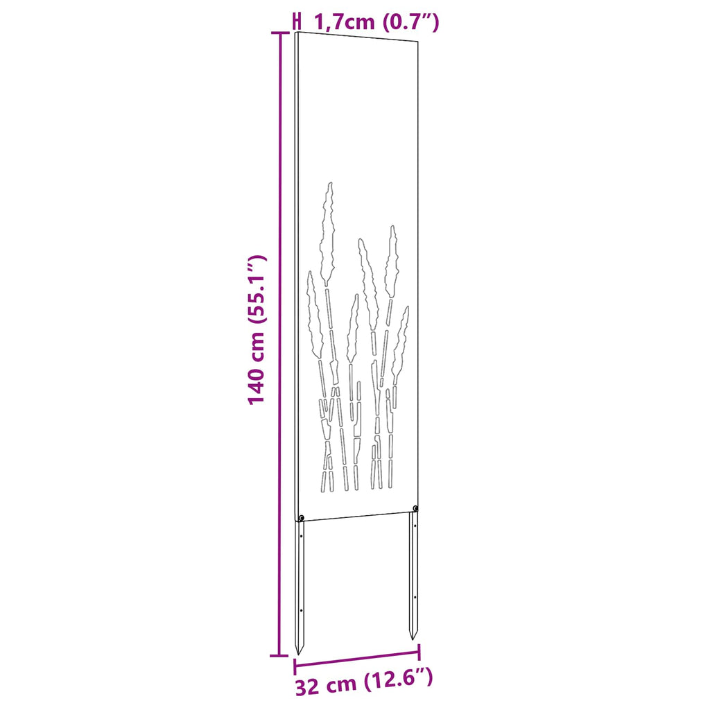vidaXL Ekran zapewniający prywatność w ogrodzie Biały 32 x 140 cm