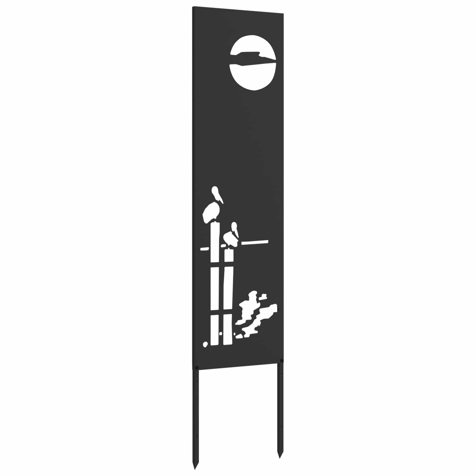 vidaXL Ekran zapewniający prywatność w ogrodzie Czarny 32 x 140 cm