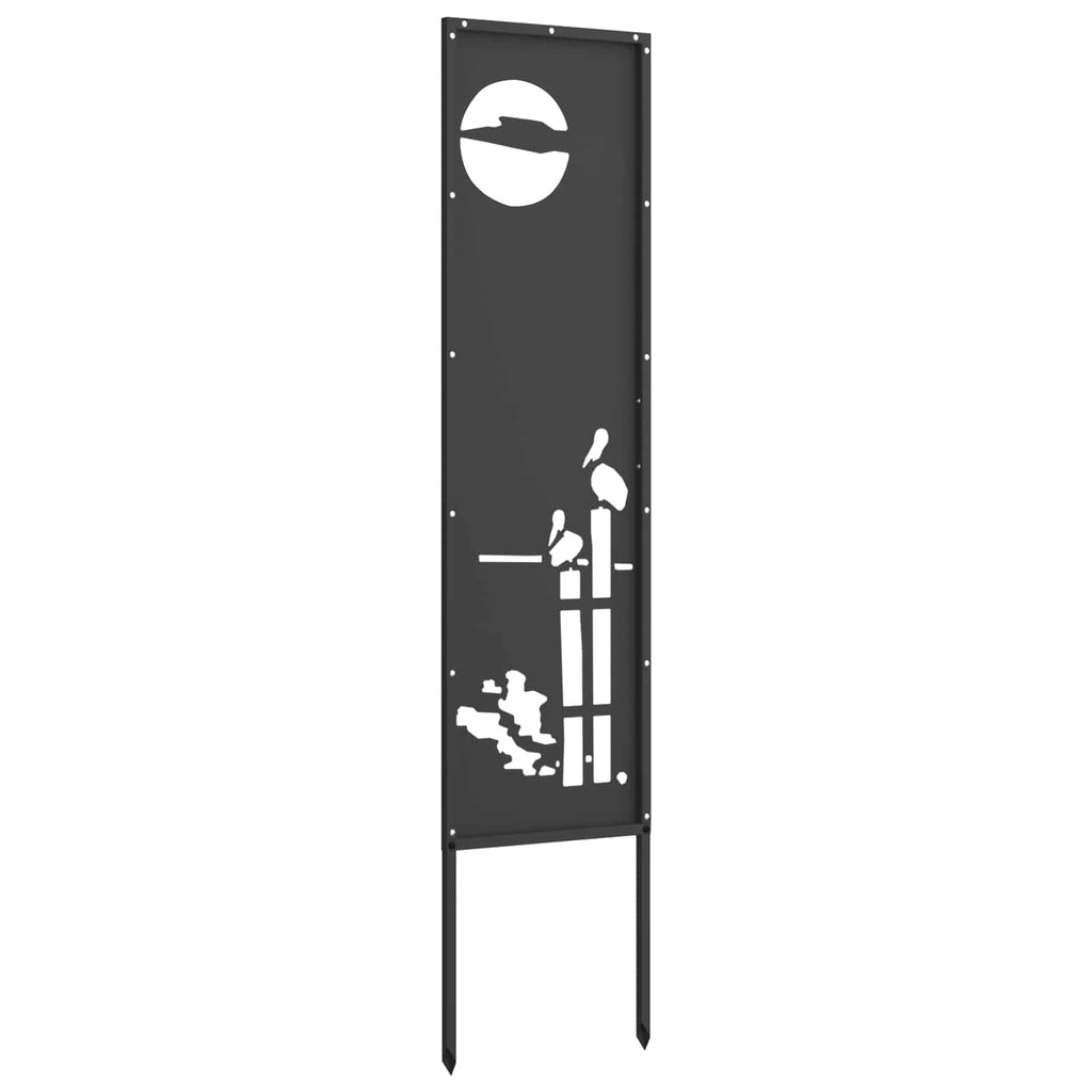 vidaXL Ekran zapewniający prywatność w ogrodzie Czarny 32 x 140 cm