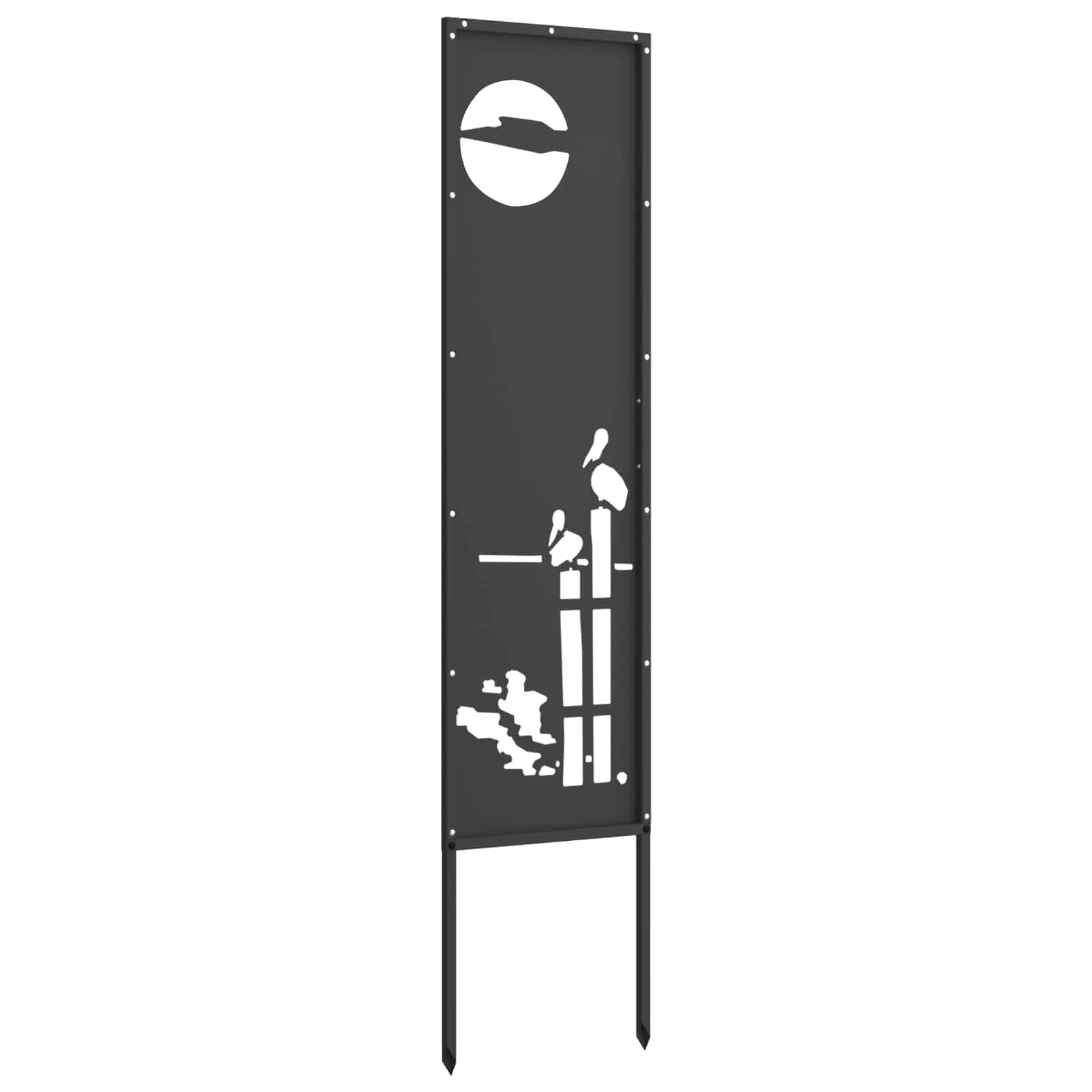 vidaXL Ekran zapewniający prywatność w ogrodzie Czarny 32 x 140 cm