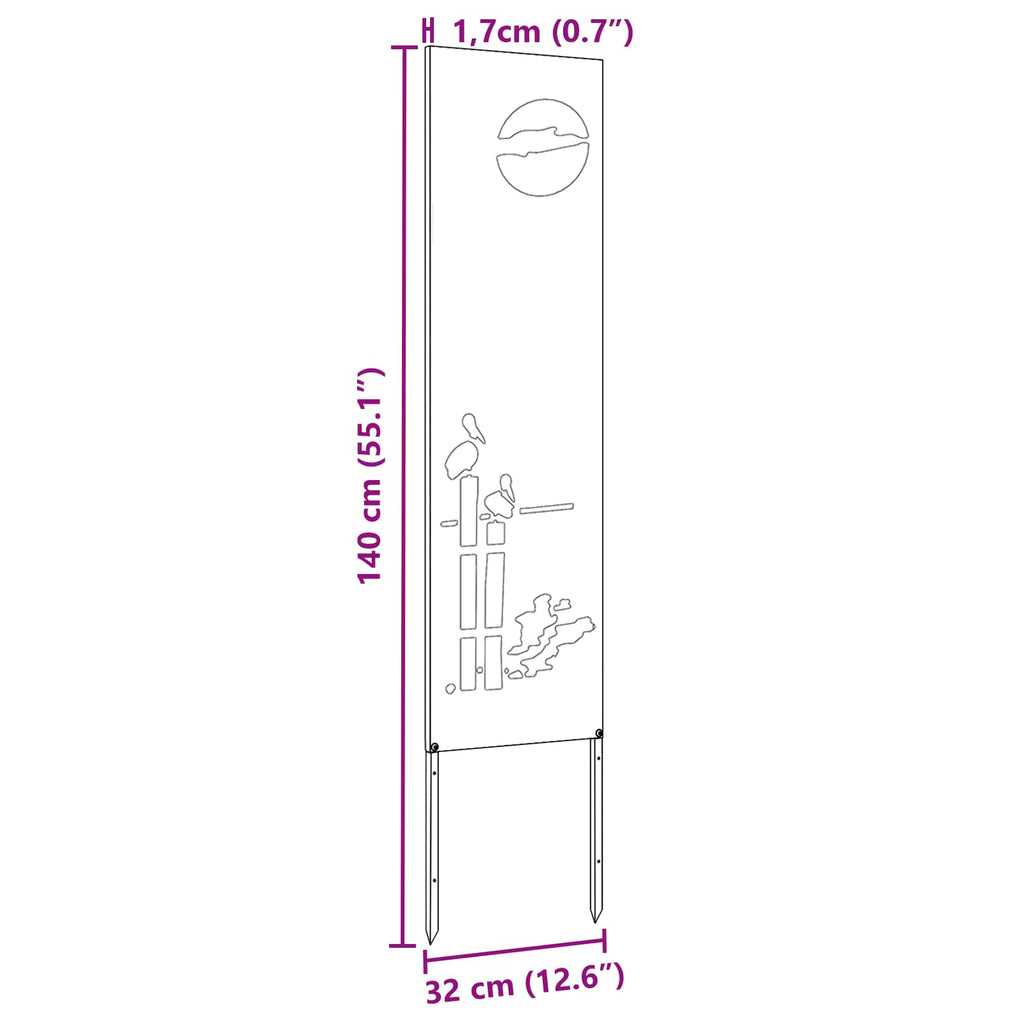 vidaXL Ekran zapewniający prywatność w ogrodzie Biały 32 x 140 cm