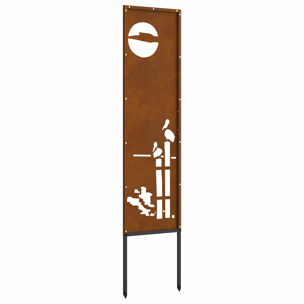 vidaXL Ekran zapewniający prywatność w ogrodzie Rdzawy 32 x 140 cm