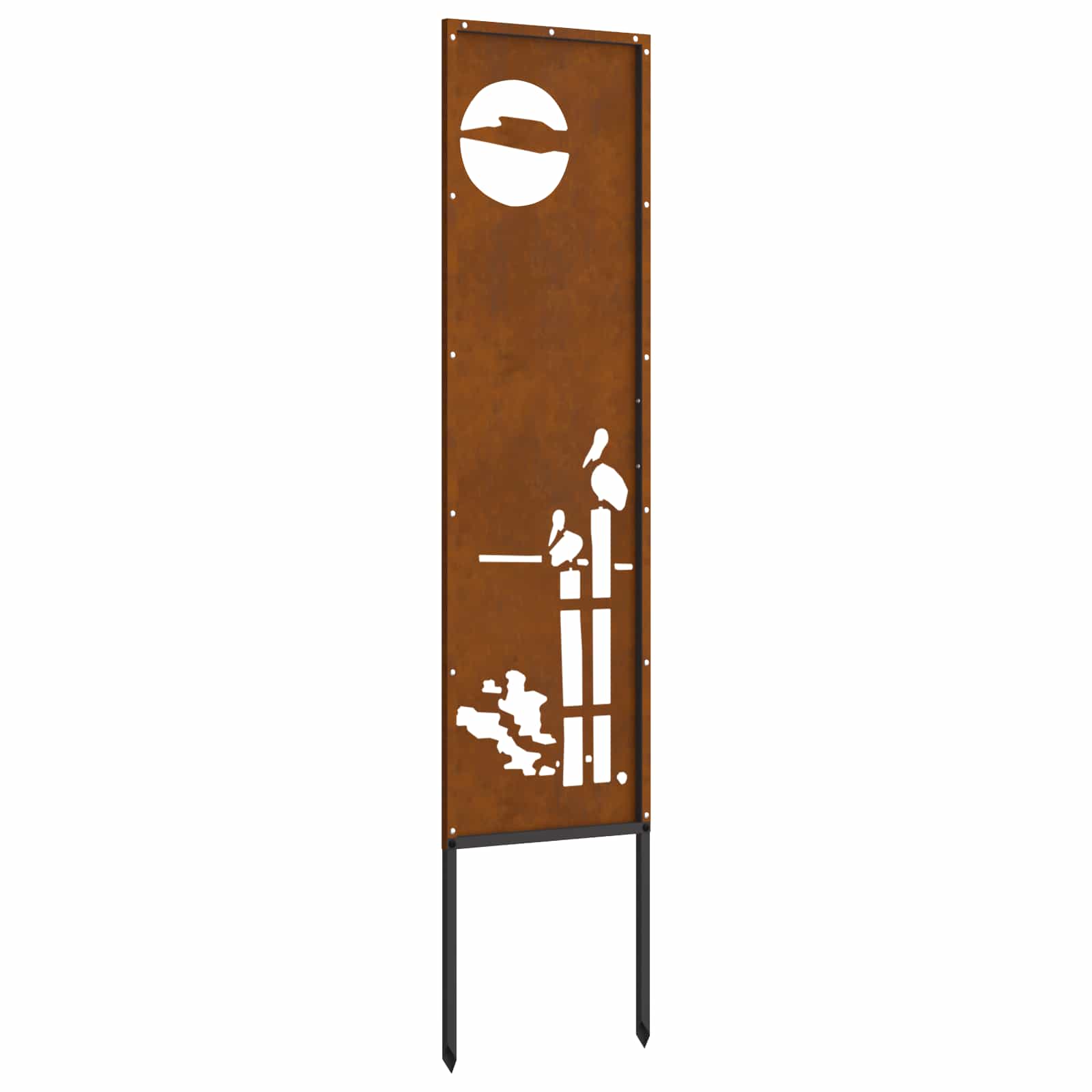 vidaXL Ekran zapewniający prywatność w ogrodzie Rdzawy 32 x 140 cm