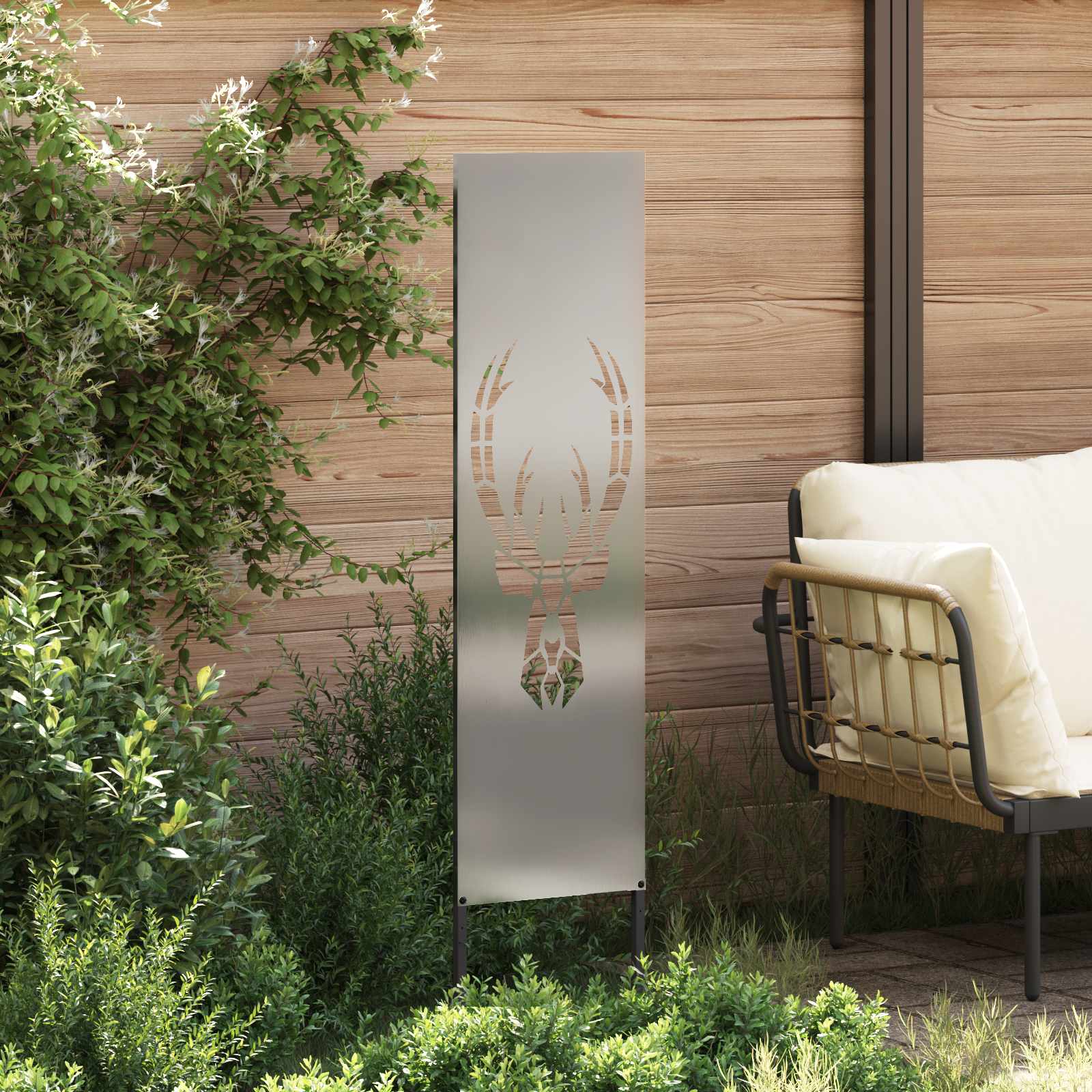 vidaXL Ekran zapewniający prywatność w ogrodzie Srebrny 32 x 140 cm