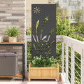 vidaXL Ekran zapewniający prywatność w ogrodzie Czarny 50 x 140 cm