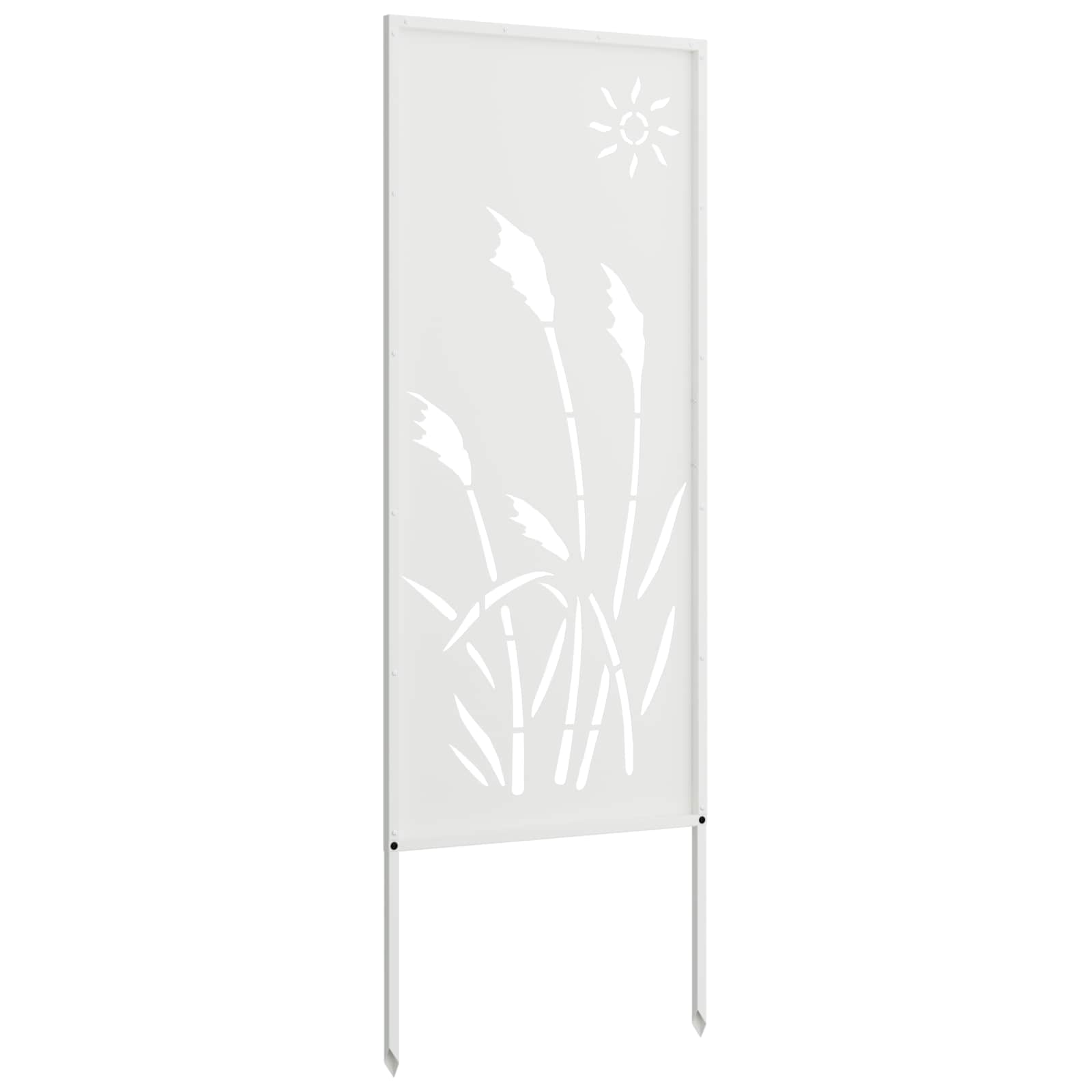 vidaXL Ekran zapewniający prywatność w ogrodzie Biały 50 x 140 cm