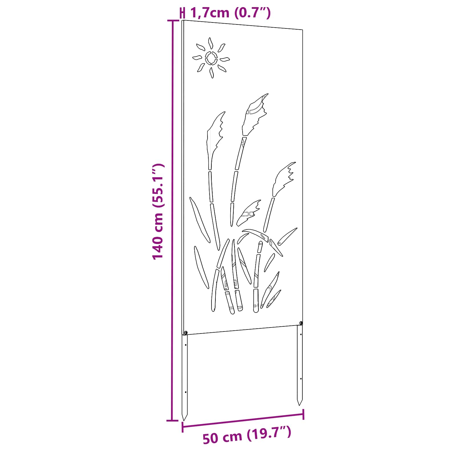 vidaXL Ekran zapewniający prywatność w ogrodzie oliwkowy 50 x 140 cm