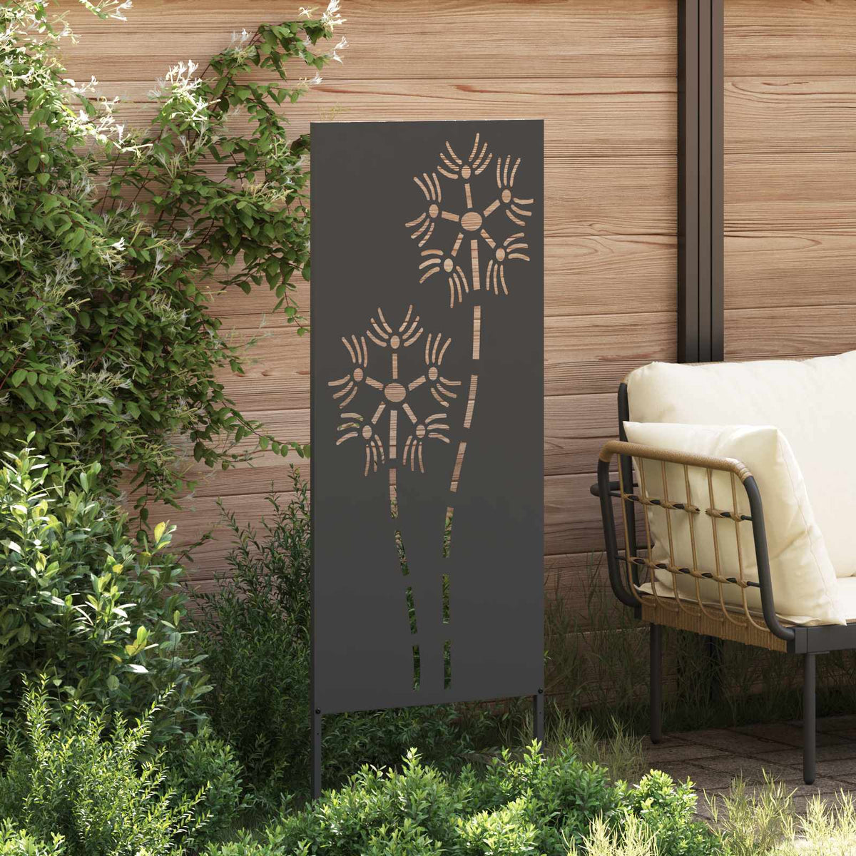 vidaXL Ekran zapewniający prywatność w ogrodzie Czarny 50 x 140 cm