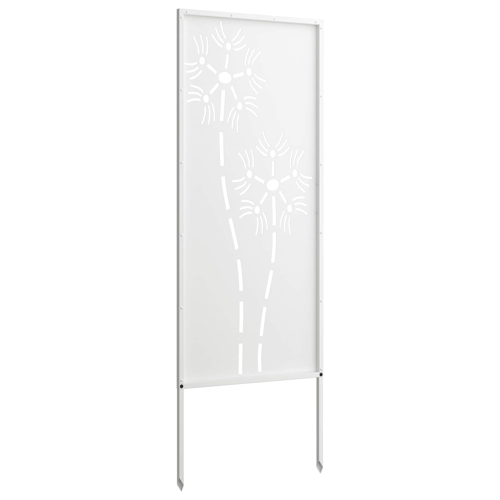 vidaXL Ekran zapewniający prywatność w ogrodzie Biały 50 x 140 cm