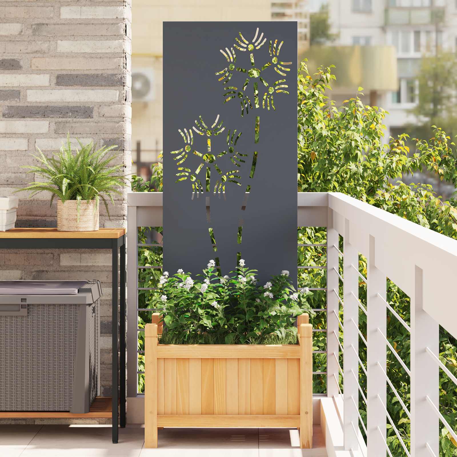 vidaXL Ekran zapewniający prywatność w ogrodzie Antracyt 50 x 140 cm