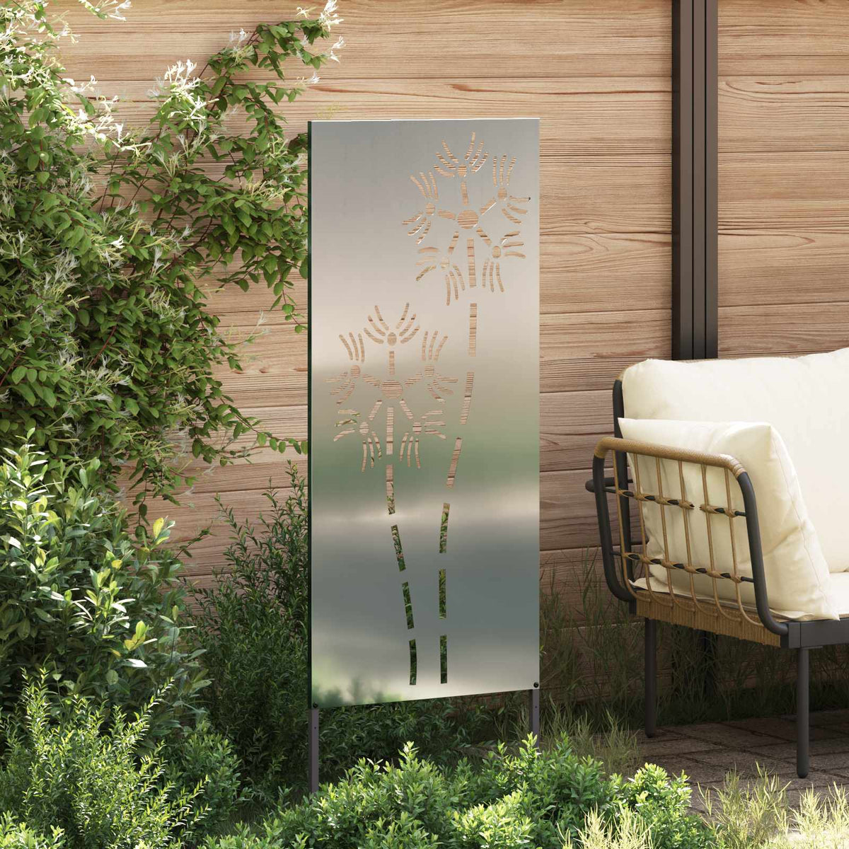 vidaXL Ekran zapewniający prywatność w ogrodzie Srebrny 50 x 140 cm