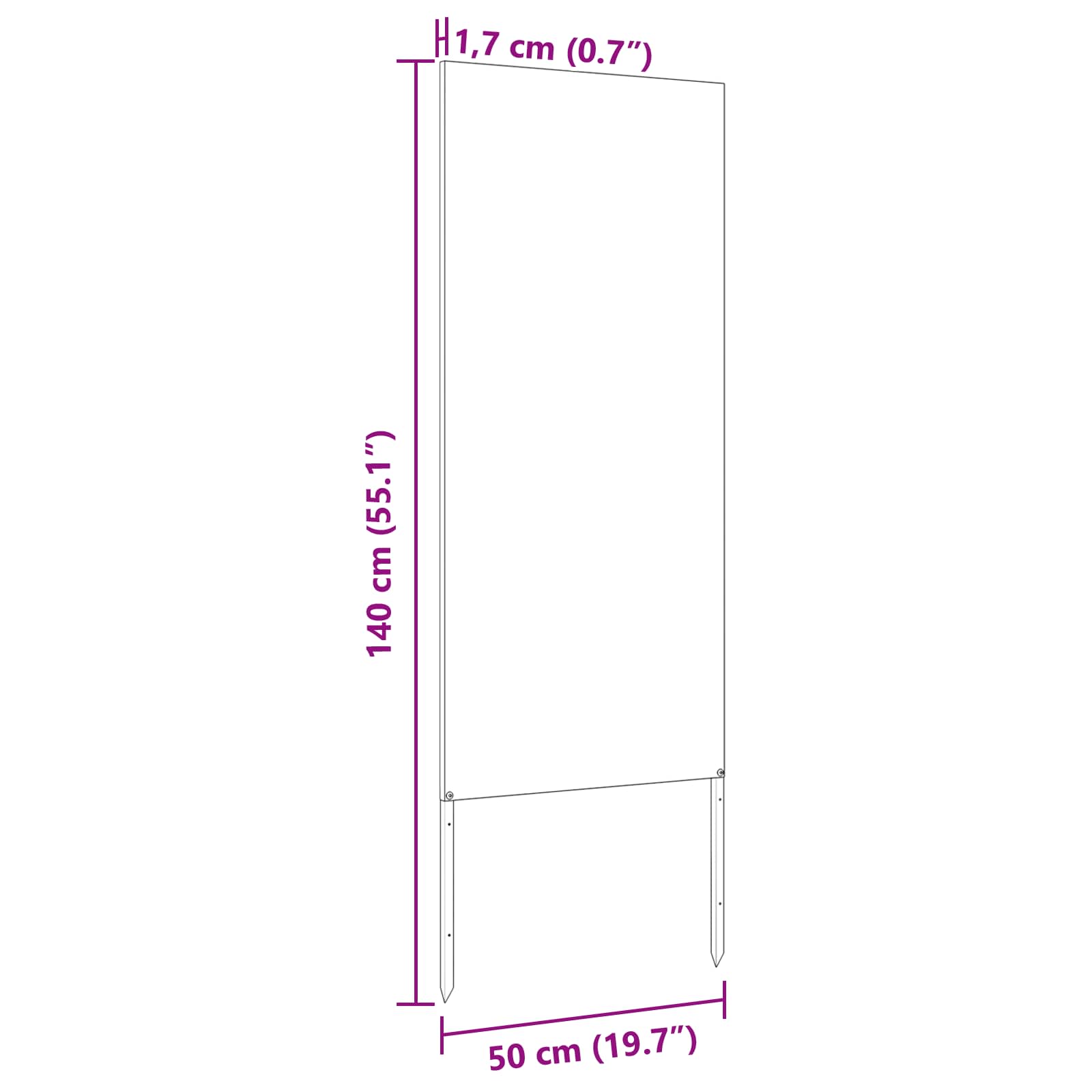 vidaXL Ekran zapewniający prywatność w ogrodzie Srebrny 50 x 140 cm