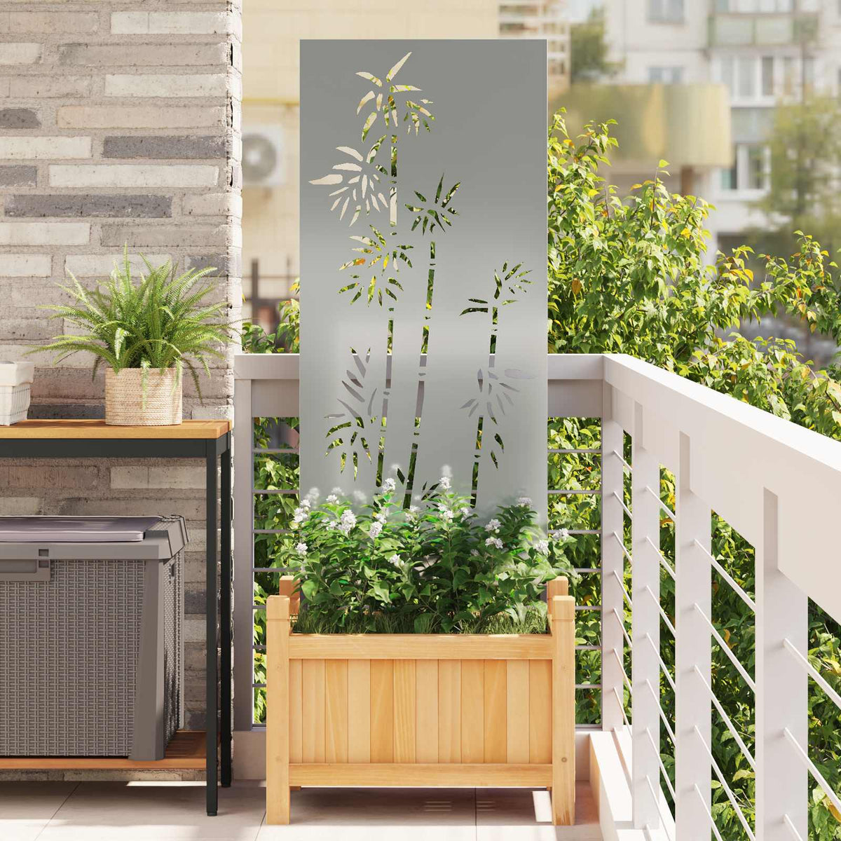 vidaXL Ekran zapewniający prywatność w ogrodzie Srebrny 50 x 140 cm
