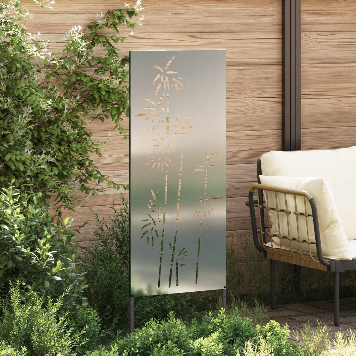 vidaXL Ekran zapewniający prywatność w ogrodzie Srebrny 50 x 140 cm