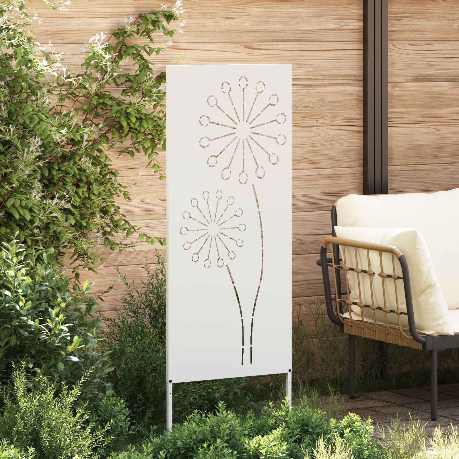 vidaXL Ekran zapewniający prywatność w ogrodzie Biały 50 x 140 cm