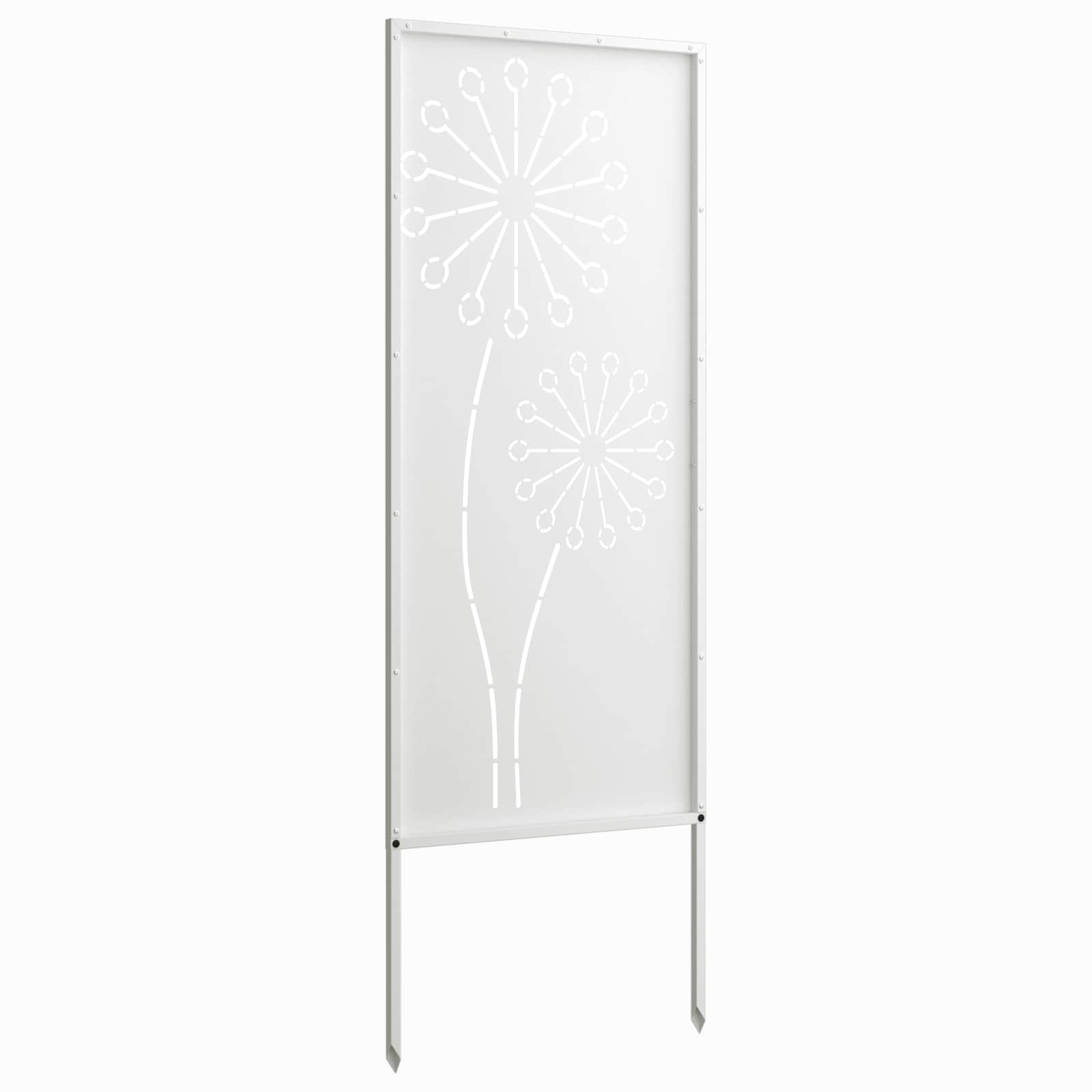 vidaXL Ekran zapewniający prywatność w ogrodzie Biały 50 x 140 cm