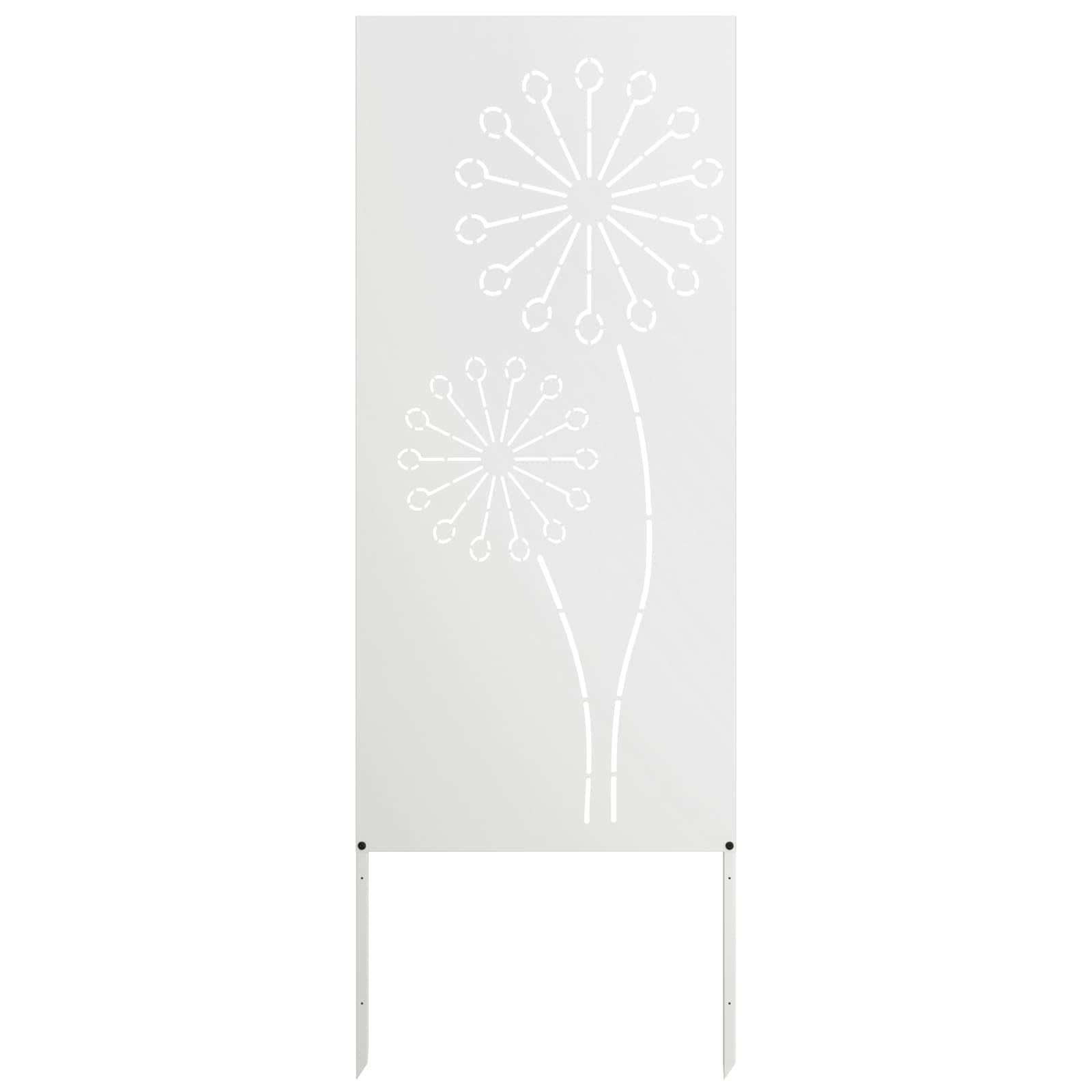 vidaXL Ekran zapewniający prywatność w ogrodzie Biały 50 x 140 cm
