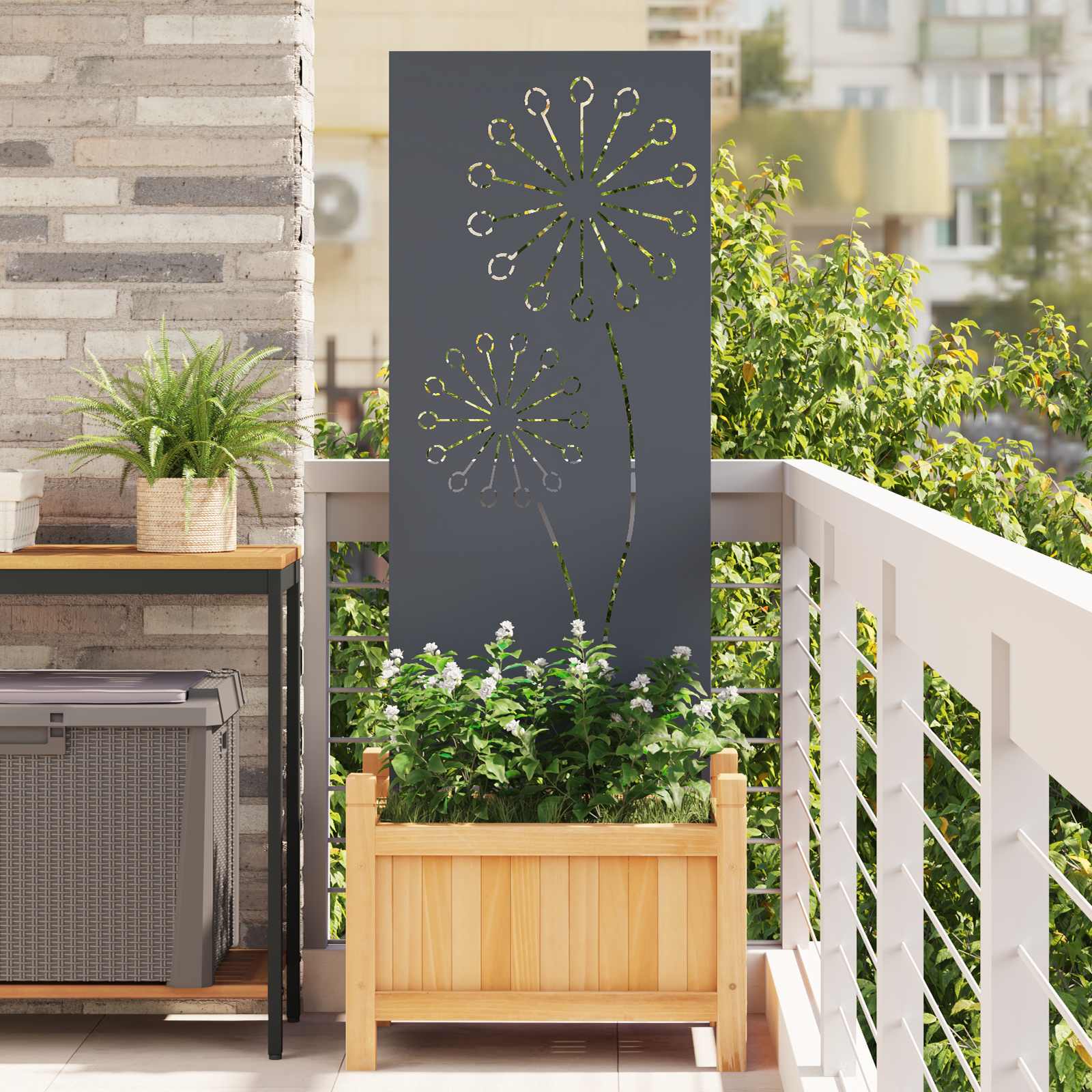 vidaXL Ekran zapewniający prywatność w ogrodzie Antracyt 50 x 140 cm