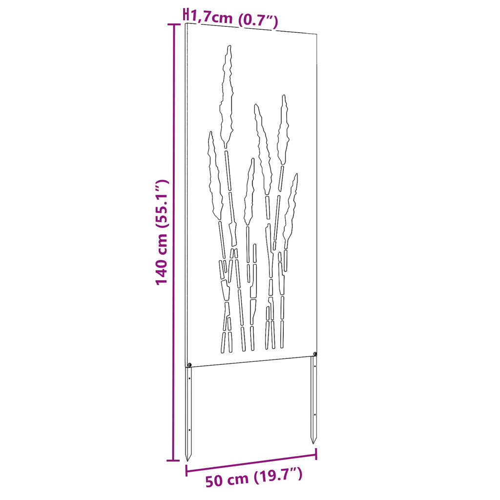 vidaXL Ekran zapewniający prywatność w ogrodzie Antracyt 50 x 140 cm