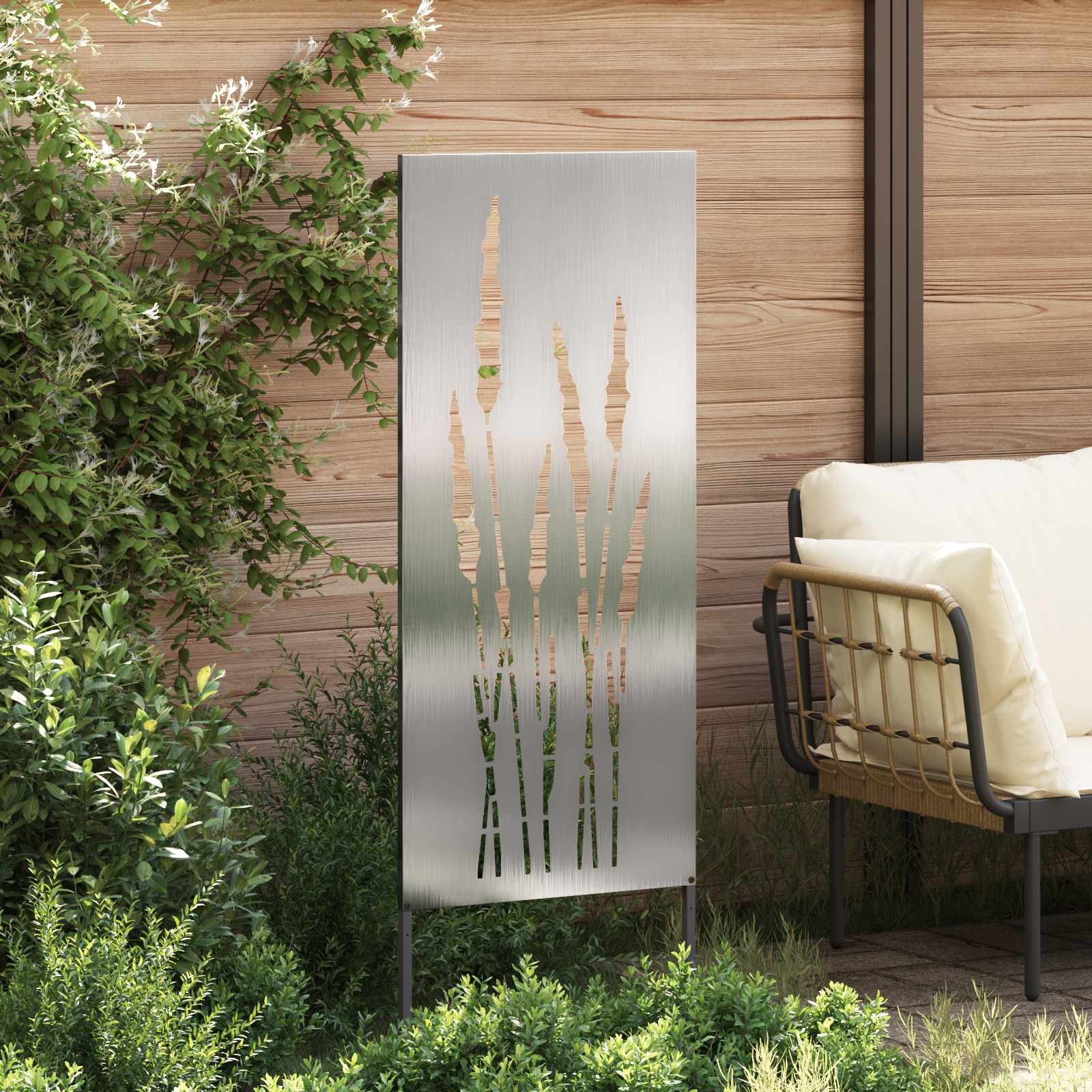vidaXL Ekran zapewniający prywatność w ogrodzie Srebrny 50 x 140 cm