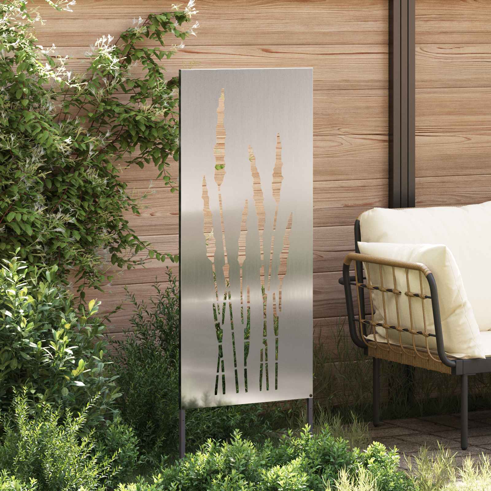 vidaXL Ekran zapewniający prywatność w ogrodzie Srebrny 50 x 140 cm