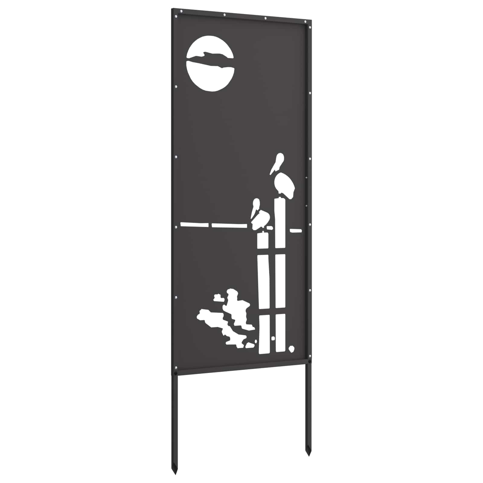 vidaXL Ekran zapewniający prywatność w ogrodzie Czarny 50 x 140 cm