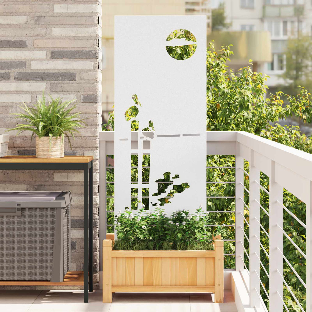 vidaXL Ekran zapewniający prywatność w ogrodzie Biały 50 x 140 cm