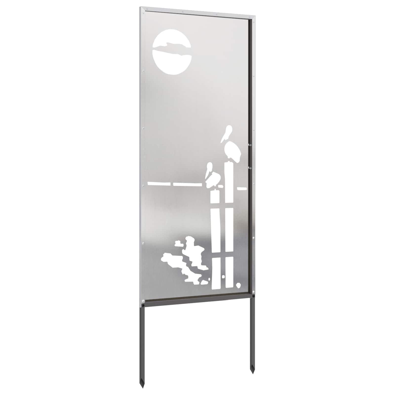 vidaXL Ekran zapewniający prywatność w ogrodzie Srebrny 50 x 140 cm