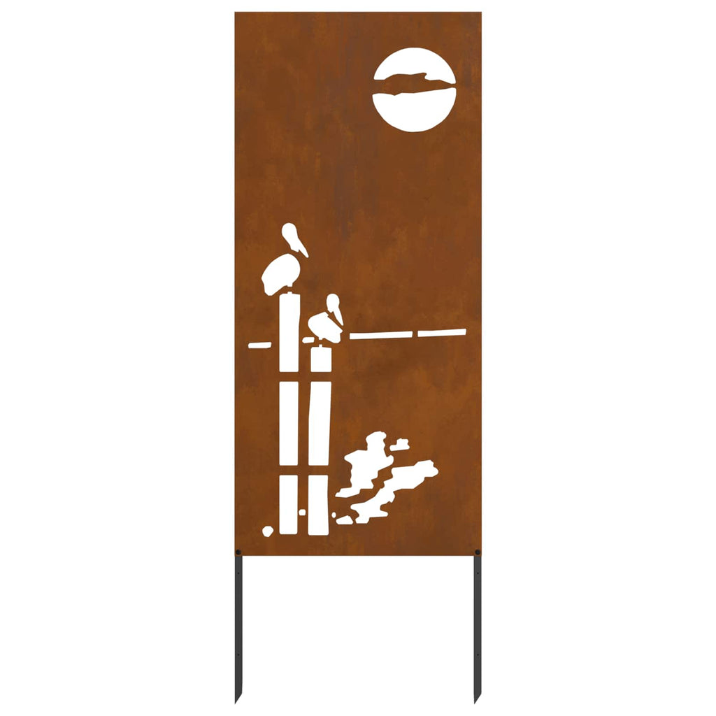 vidaXL Ekran zapewniający prywatność w ogrodzie Rdzawy 50 x 140 cm