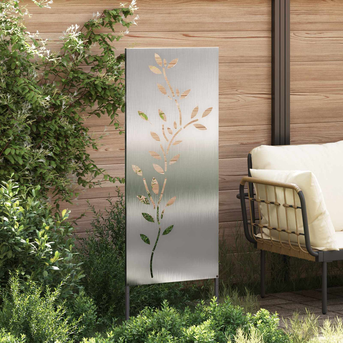 vidaXL Ekran zapewniający prywatność w ogrodzie Srebrny 50 x 140 cm
