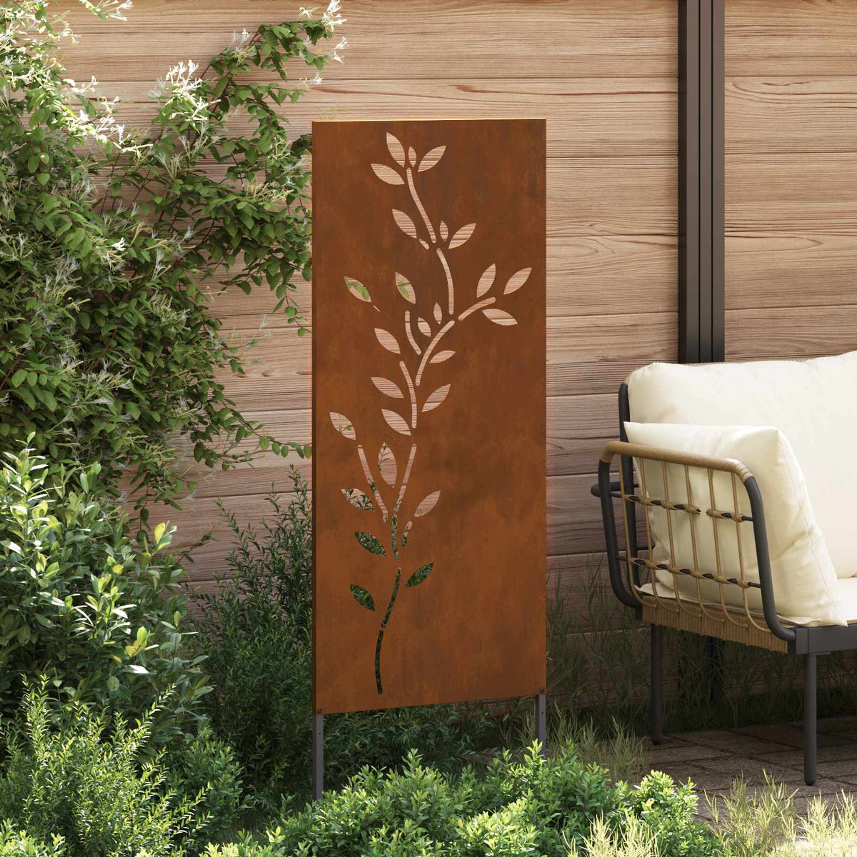 vidaXL Ekran zapewniający prywatność w ogrodzie Rdzawy 50 x 140 cm