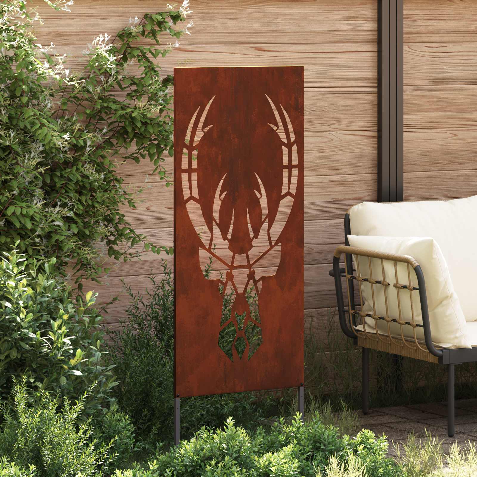 vidaXL Ekran zapewniający prywatność w ogrodzie Rdzawy 50 x 140 cm