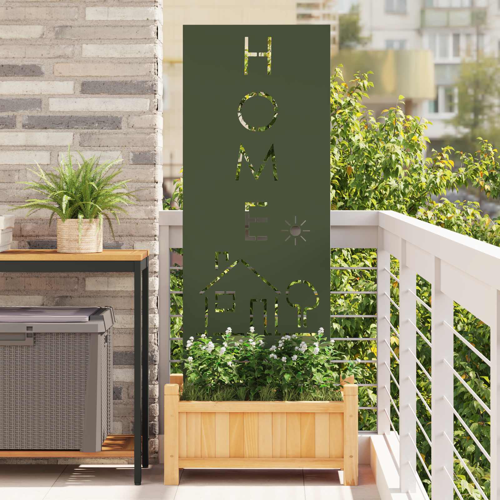 vidaXL Ekran zapewniający prywatność w ogrodzie oliwkowy 50 x 140 cm