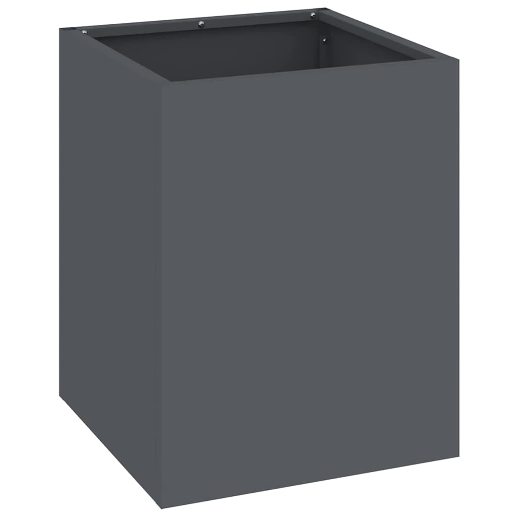 vidaXL Doniczka ogrodowa Antracyt 32 x 32 x 40 cm Stal zimnogięta