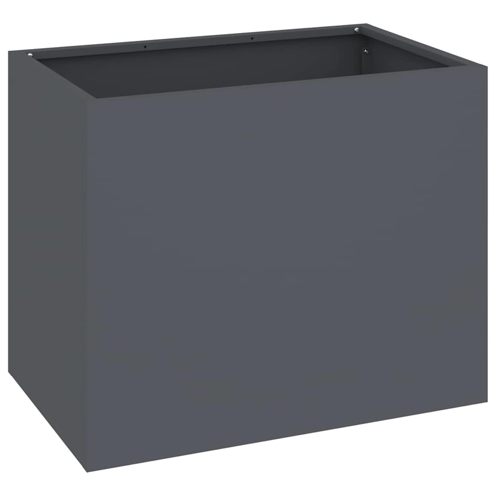 vidaXL Doniczka ogrodowa Antracyt 50 x 32 x 40 cm Stal zimnogięta