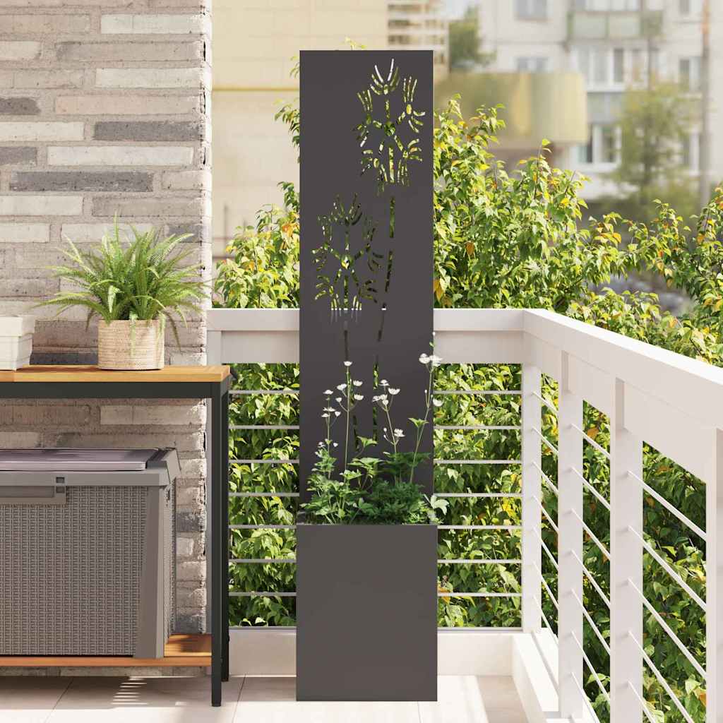 vidaXL Ekran zapewniający prywatność w ogrodzie Czarny 32 x 150 cm