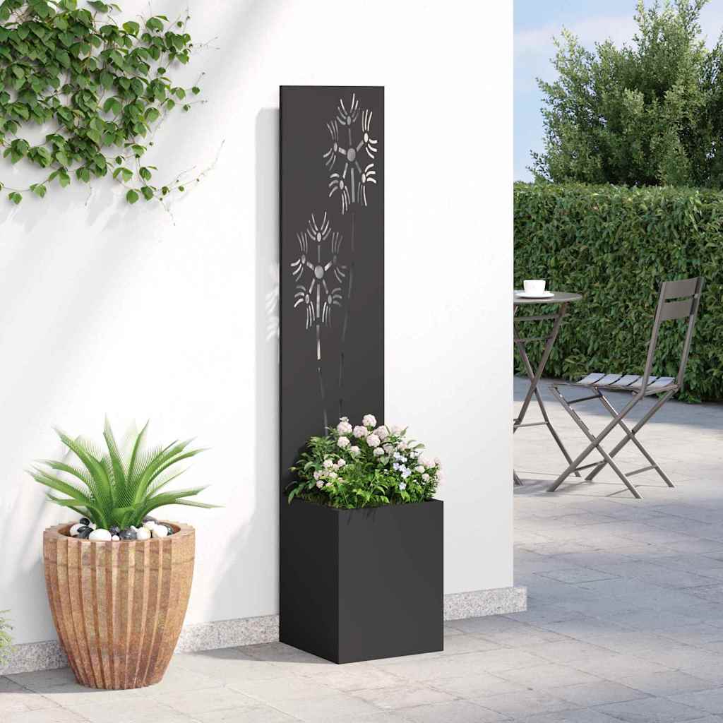 vidaXL Ekran zapewniający prywatność w ogrodzie Czarny 32 x 150 cm