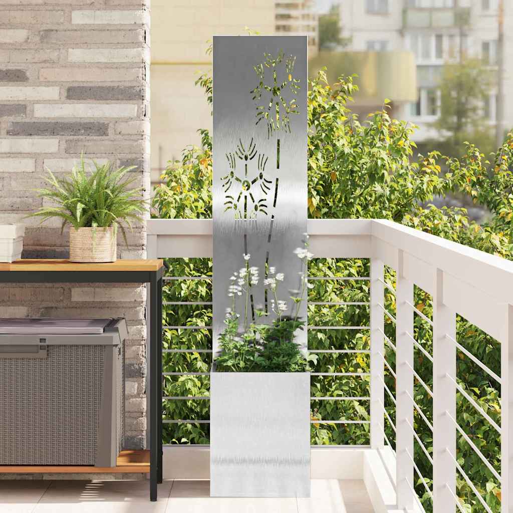 vidaXL Ekran zapewniający prywatność w ogrodzie Srebrny 32 x 150 cm
