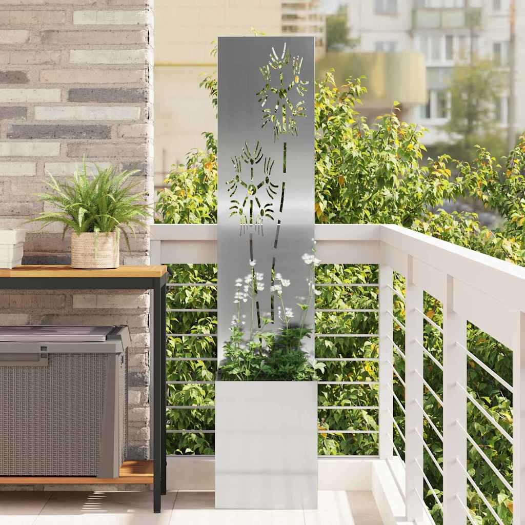 vidaXL Ekran zapewniający prywatność w ogrodzie Srebrny 32 x 150 cm