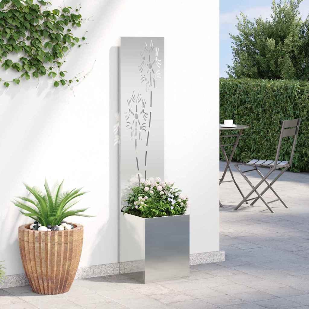 vidaXL Ekran zapewniający prywatność w ogrodzie Srebrny 32 x 150 cm