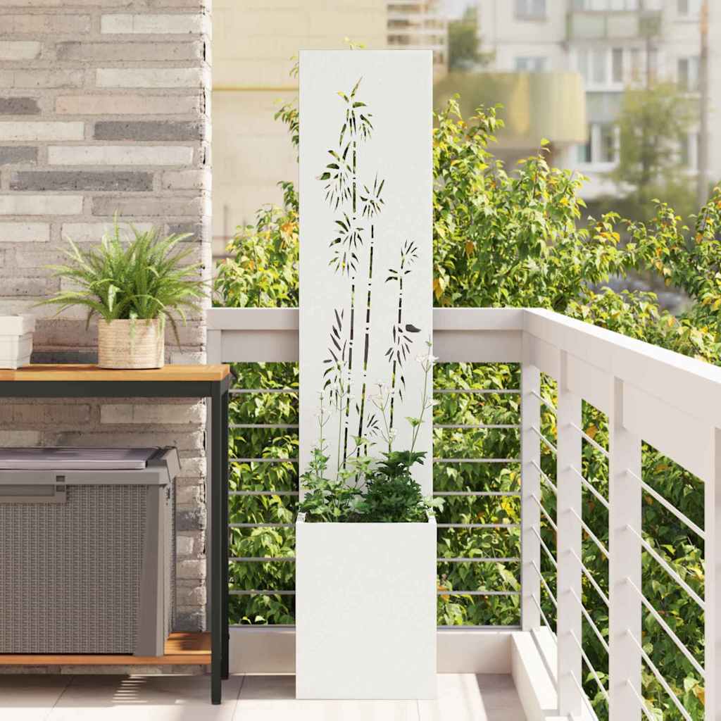 vidaXL Ekran zapewniający prywatność w ogrodzie Biały 32 x 150 cm