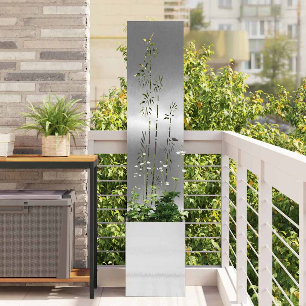 vidaXL Ekran zapewniający prywatność w ogrodzie Srebrny 32 x 140 cm